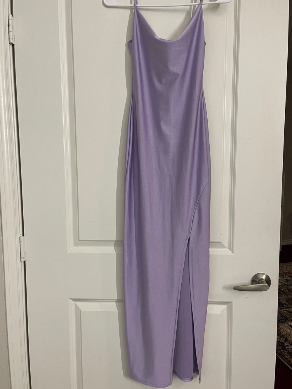 Women Lilac Slip Maxi Dress with Side Slit | Summer/party vibe